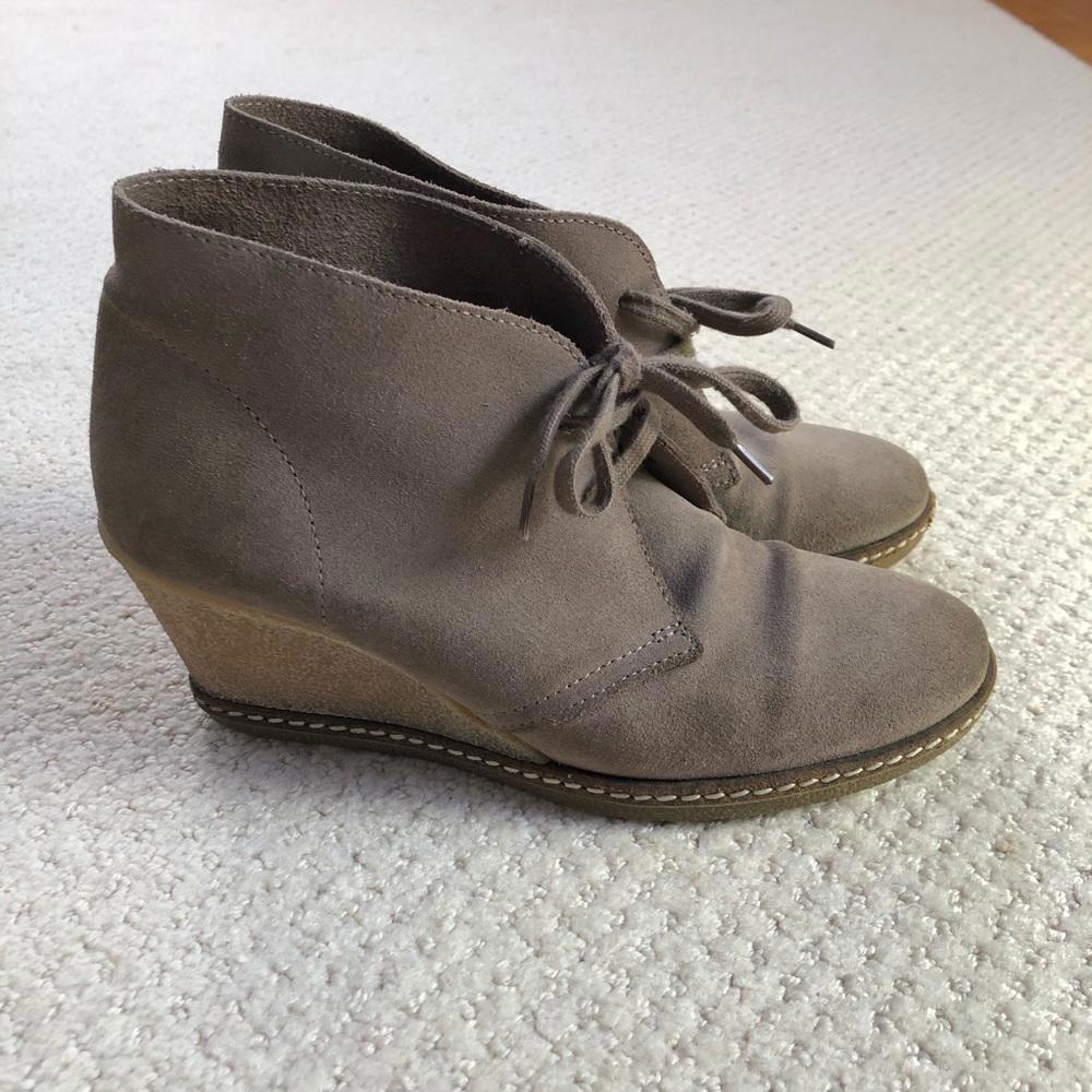 SOLD J.Crew McAlister Wedge Suede Booties Size 6